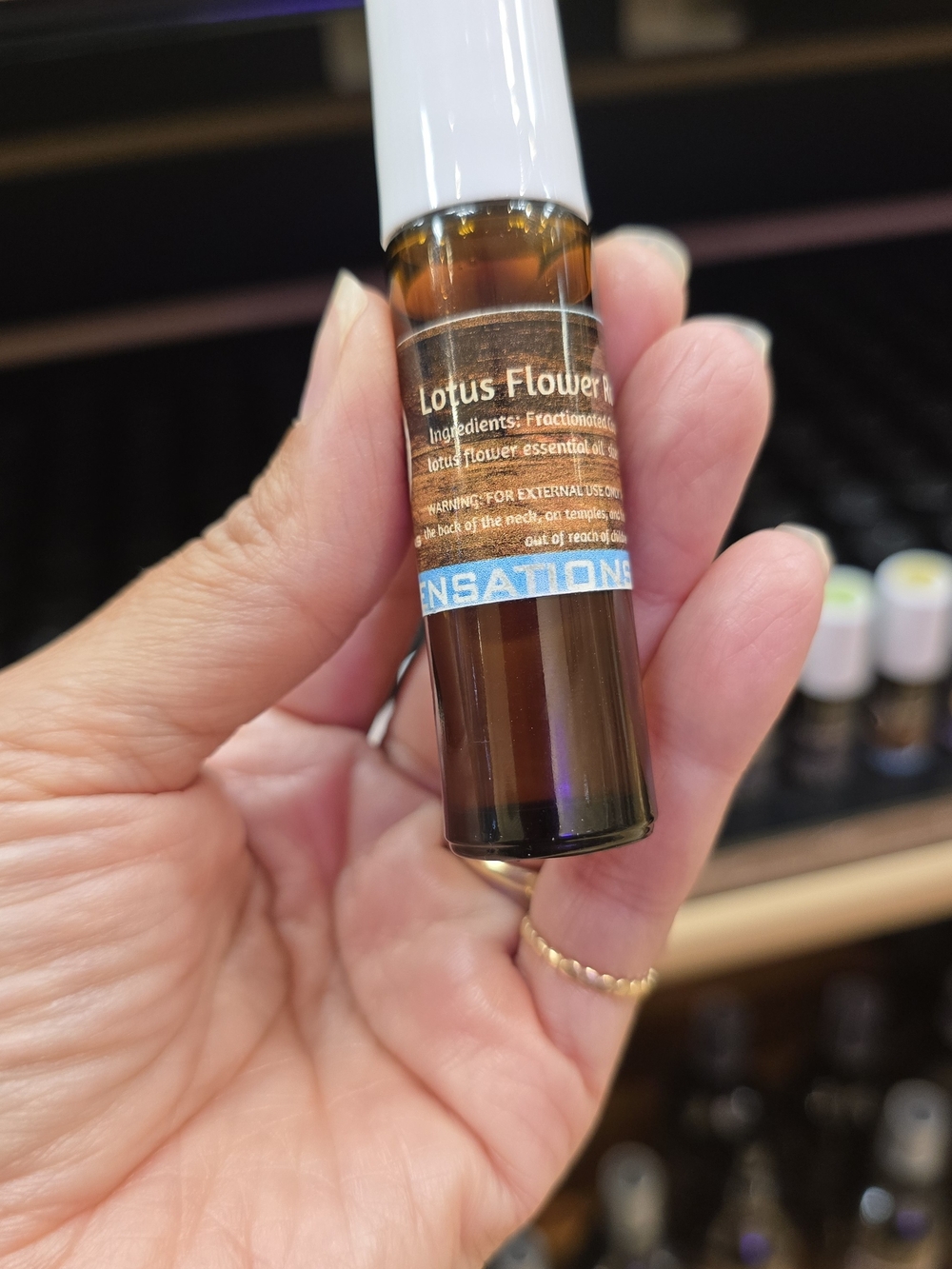 Lotus Flower Roll-On Oil Serum – Brown Glass Bottle